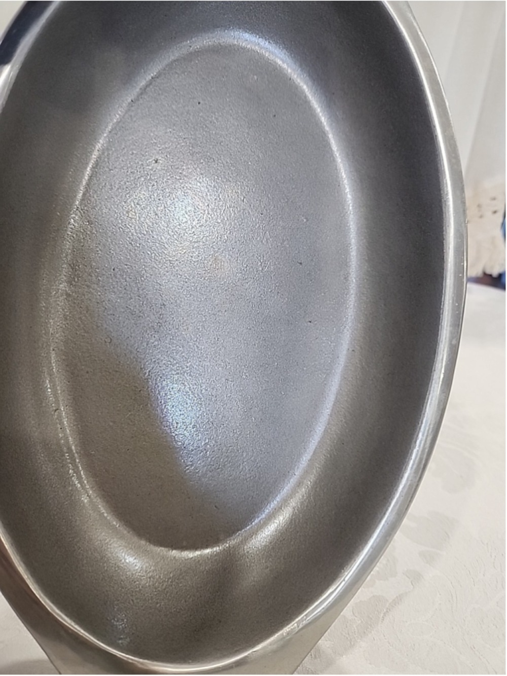 Wilton Armetale Fish Platter Pewter Large Oval Handled 14" Silver Vintage - Picture 10 of 16